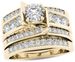 Three Heroes Couple Ring With Gold Plated And Zircon Inlaid Classic Jewelry_ipsvogv.com