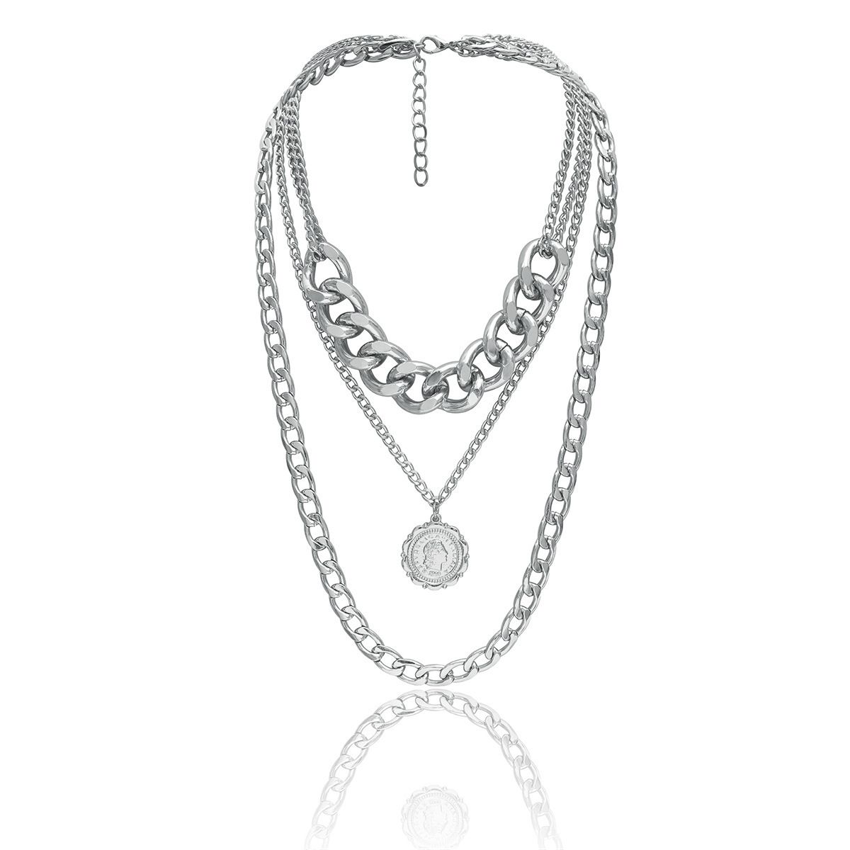 Accessories With Exaggerated Personality, Chain Accessories, Necklaces, Sweaters, Chains, Simple Queen Pendants,_ipsvogv.com