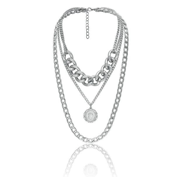 Accessories With Exaggerated Personality, Chain Accessories, Necklaces, Sweaters, Chains, Simple Queen Pendants,_ipsvogv.com