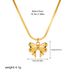 Gold Bowknot Necklace French Style Elegant Snake Light Luxury High-end Ribbon Knot Clavicle Chain_ipsvogv.com