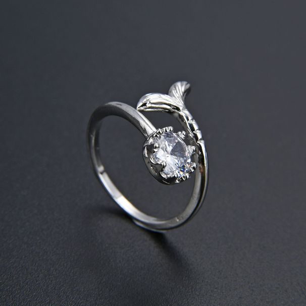 Women’s Jewelry Set Fashion New Mermaid Tail Open Ring Female Dolphin Whale Index Finger Ring Accessories_ipsvogv.com