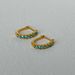 Fashionable Niche INS Retro Coral Diamond Colored Zircon Choop Ear_ipsvogv.com