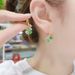 Diamond Cat's Eye Four Leaf Flower Earrings For Women Trendy Niche Design Earrings Temperament Light Luxury Earrings_ipsvogv.com