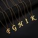Hot Sales Skyrim Stainless Steel Initial A-Z Capital Letter Pendant Necklace for Men Alphabet Beaded Chain Necklaces Fashion_ipsvogv.com