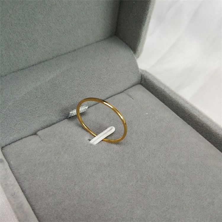 Wash Hands And Take A Shower Without Taking Them~Minimalist Joint Plain Thin Ring, American 14K Gold Layered Ring_ipsvogv.com