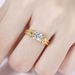 New Fashion 14k Color Interwoven Pattern Zircon Diamond Ring Women's Jewelry_ipsvogv.com
