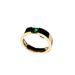 Card Set Natural Emerald Zircon Ring Gold-plated Green Men's Simple And Trendy Ins Domineering Style_ipsvogv.com
