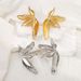 E13112ZA New Product Three Dimensional Alloy Large Earrings, Light Luxury Heavy Industry Symmetrical Flower Earrings_ipsvogv.com