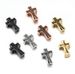 Fashion Punk Style Micro Inlaid Zircon Cross Four Color Pierced Bracelet Necklace Loose Beads Jewelry Accessories_ipsvogv.com