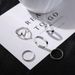 Bohemian Creative Women's Fashion Lightning Personality ECG Ring 5-piece Set Combination_ipsvogv.com