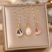 Japanese And Korean Style Cat Eye Stone Tulip Necklace, Light Luxury, Niche Design, Titanium Steel Temperament,_ipsvogv.com