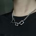 Mei Xin Light Luxury Titanium Steel Necklace 2022 New Trendy Square Buckle, Unique Design, High Sense Collar Chain,_ipsvogv.com