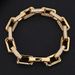 Donkey Stainless Steel Diamond Bamboo Chain Gold Hip Hop Titanium Steel Zircon Bracelet Men's Jewelry_ipsvogv.com
