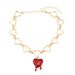 Minimally Designed Heart-shaped Hollow Necklace With Versatile Personality And Creativity, A Drop Of Blood Heart Pendant_ipsvogv.com