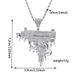 Hip Hop Submachine Pendant, Pistol Machine Gun Punk Cool Copper Inlaid Zircon Necklace, Hip-hop Pendant_ipsvogv.com