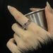 Ring Red Open Diamond Zircon Heart Minimally Stacked Set, High End, Personalized Finger Ring, Female Trendy Set, End, ,_ipsvogv.com