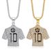 New Hip-Hop Jewelry Stainless Steel Gold-Plated Full Diamond Soccer Epoxy No. 10 Jersey Pendant Necklace_ipsvogv.com