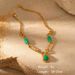 Women’s Jewelry Set Fashion New Fashion Natural Stone Love Water Drop Pendant Stainless Steel Bracelet Personality Versatile Gold Plated Bracelet_ipsvogv.com