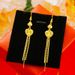 Internet Famous Sand Star Brass Gold-plated Genuine Gold Color Preserving Leaf Earr, Fashionable Women's Tassel_ipsvogv.com