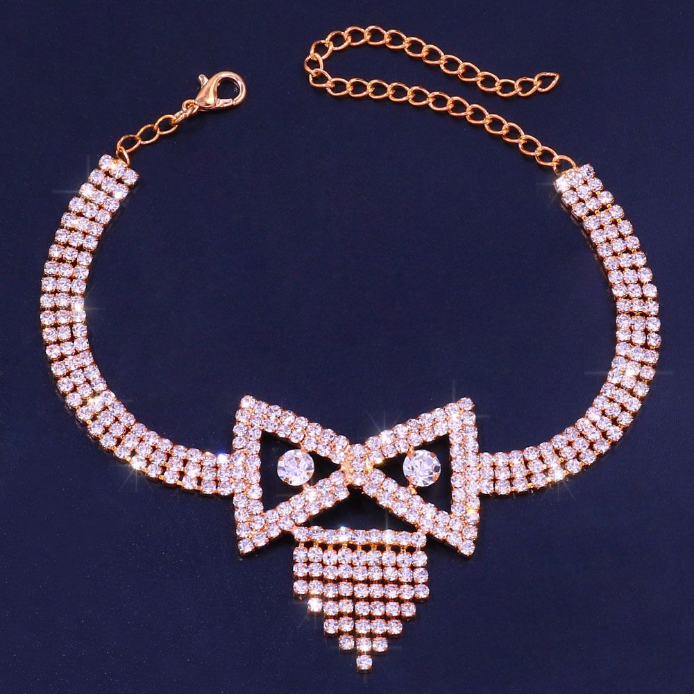 Jewelry Tassel Diamond Time Hourglass Anklet Beach Multi-row Hollow Rhinestone Anklet_ipsvogv.com