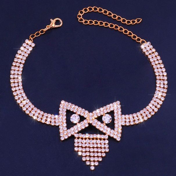 Jewelry Tassel Diamond Time Hourglass Anklet Beach Multi-row Hollow Rhinestone Anklet_ipsvogv.com