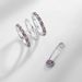 new Double Row Color Zircon Stacking Ring Female S925 Silver Inlaid Rainbow Zircon Ring Brooch Two Wear_ipsvogv.com
