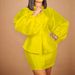 Women's Clothing Temperament Commuter Puff Sleeve Top Hip Skirt Suit_ipsvogv.com
