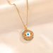 Devil's Female Personality Color Diamond Blue Eye Pendant Titanium Steel Bone Chain Türkiye Necklace Jewelry_ipsvogv.com