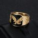 Men's Jewelry Set Fashion Stainless Steel Gold Plated Wings Flying Domineering Men's Ring_ipsvogv.com