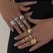 ins liquid line geometric open ring niche design irregular lava ring hand jewelry female_ipsvogv.com