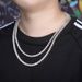 National Jewelry Spring Buckle Color Retaining Plated Tennis Ball Chain INS Rap Street Shooting Trend With Zircon_ipsvogv.com