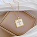 【 】 Square Cross Luxury Charm Gorgeous Full Diamond Necklace Women's Versatile Clavicle Titanium Steel Chain_ipsvogv.com