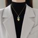 【 】 Sea Star Astronaut Light Luxury Charm Gorgeous Full Diamond Necklace Women's Versatile Clavicle Titanium Steel Chain_ipsvogv.com