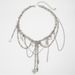 Exaggerated love rivet pendant sweet hot girl niche metal chain tassel necklace female_ipsvogv.com