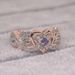 Sanjie's New Princess Square Diamond With A Heart-shaped Rose Gold Dual Tone Zircon Ring_ipsvogv.com