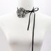 Jewelry Full Diamond Choker Flower Collar Simple Ribbon Multi-layer Tassel Necklace_ipsvogv.com