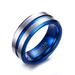 New Steel Ring With Slotted Electric And Silver Sand Surface, Trendy Single Men's Tungsten Gold Jewelry_ipsvogv.com