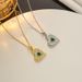Necklace, Female Internet Celebrity, Love, Super Sparkling Peach Heart, Emerald, Zirconia, Exquisite, Light Luxury,_ipsvogv.com