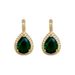 【 Titanium Steel 】 Water Drop Green Zircon Micro inlaid Necklace Earring Set Light Luxury Personalized temperament_ipsvogv.com