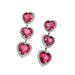 Fashionable and hot selling sweet pink heart pendant super fairy rhinestone earrings exaggerated jewelry_ipsvogv.com