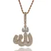 TopBling Arabic Symbol Pendant Necklace White Zircon Real Gold Plated Mens Jewelry Gift_ipsvogv.com