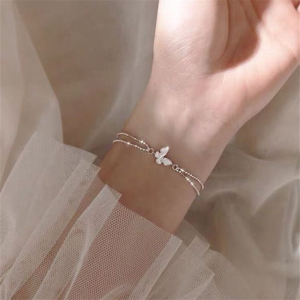 Unisex stone rhinestone bracelet fashionable and versatile girlfriends same style moon star zircon pull out adjustable bracelet female_ipsvogv.com