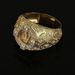 Sanjie Gold Plated Crown Ring, Carved Full Diamond Male Ring Gift_ipsvogv.com