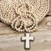 New Fashion Bohemian Prayer 8mm Turquoise Knot Cross Pendant Necklace Sweater Chain_ipsvogv.com
