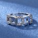 New Creative Diamond Set Copper Jewelry Octagonal Interwoven Women's Classic Zircon Ring_ipsvogv.com