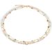 Freshwater Pearl Shell Powder Mixed Color Natural Stone Necklace Double Layer Color Zirconium Metal Chain_ipsvogv.com