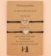 New Mother's Day Creative Stainless Steel Hollow Heart Shaped Wax Thread Woven Card Bracelet_ipsvogv.com