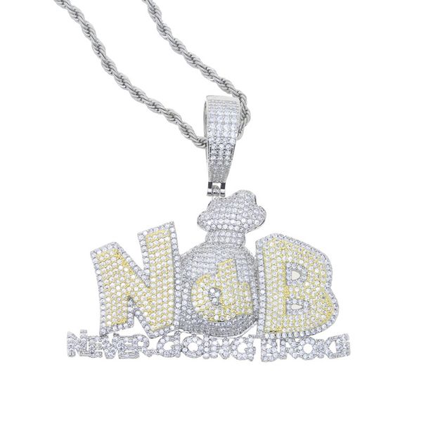 Hip Hop New NDB Letter Pendant Trendy Personality Hip Hop Men's Necklace Jewelry_ipsvogv.com
