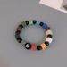 Black Eight Dice Volcanic Stone Bracelet Men's High End Bracelet Women's Adjustable Hand Jewelry_ipsvogv.com