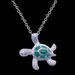New Turtle Pendant Necklace Cute Exquisite Blue Pendant_ipsvogv.com